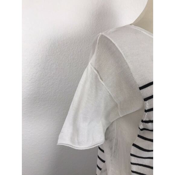 T Alexander Wang Stretch Knit Pullover Striped Top FLAWS - Picture 6 of 12